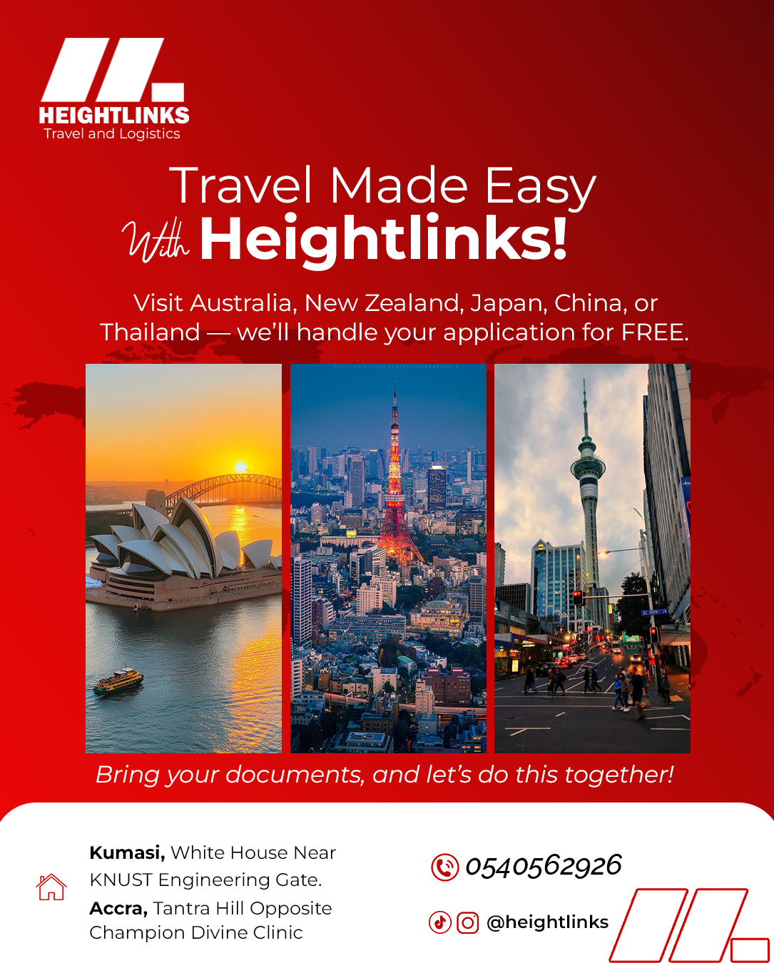 Heightlinks travel campaign artwork